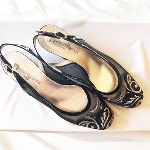 Roberto Capucci Italian Wedge Espadrille Slingback